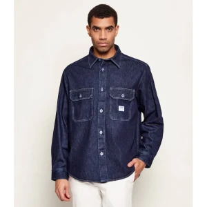 Hugo Blue Jeansowa koszula Ebolt | Oversize fit