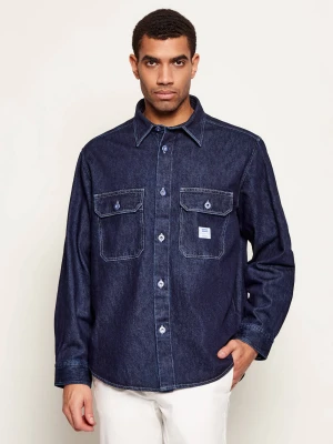 Hugo Blue Jeansowa koszula Ebolt | Oversize fit
