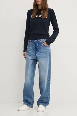 Hugo Blue jeansy damskie high waist 50523793