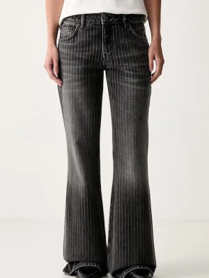 HUGO Blue jeansy flare damskie Gelisa_3_B szary