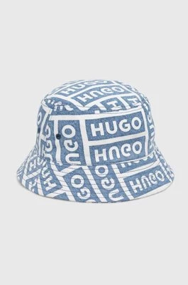 Hugo Blue kapelusz bawełniany kolor niebieski bawełniany 50522296