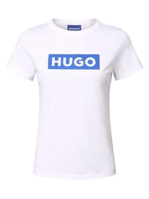 HUGO BLUE Koszulka damska - Classic Tee_B Kobiety Bawełna biały nadruk,