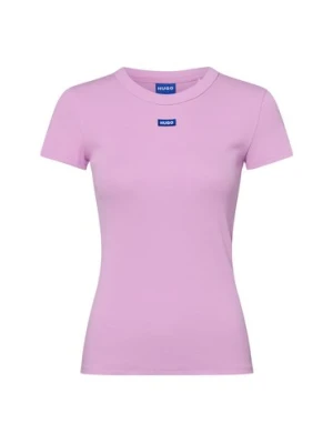 HUGO BLUE Koszulka damska - Easy Tee_B Kobiety Bawełna lila jednolity,