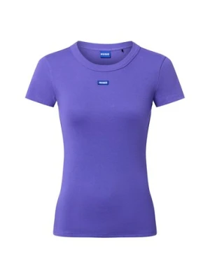 HUGO BLUE Koszulka damska - Easy Tee_B Kobiety Bawełna lila jednolity,