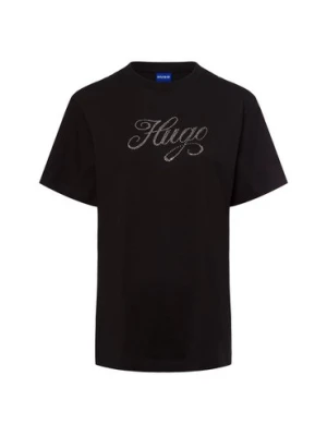 Zdjęcie produktu HUGO BLUE Koszulka damska - Vintage_Tee_B_4 Kobiety Bawełna czarny jednolity,