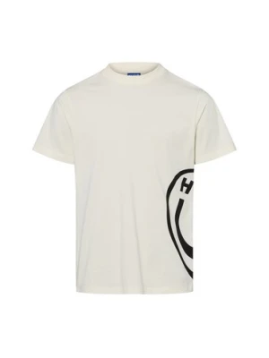 HUGO BLUE Koszulka męska - Vintage Tee_B_5 Mężczyźni Bawełna biały nadruk,
