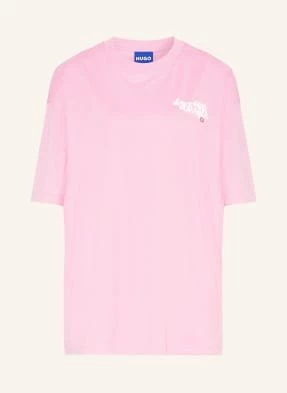 Hugo Blue Koszulka Oversize pink