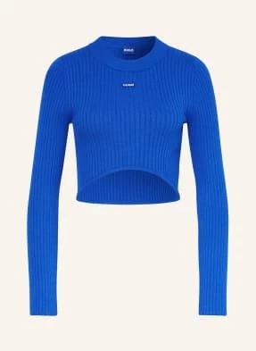 Hugo Blue Krótki Sweter Succorie blau