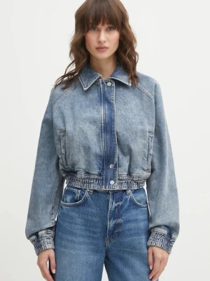 Hugo Blue kurtka jeansowa Gibiusa_B kolor niebieski przejściowa 50553022
