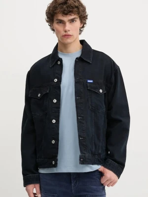 Hugo Blue kurtka jeansowa kolor granatowy przejściowa 50541714