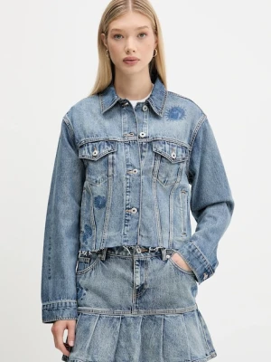 Hugo Blue kurtka jeansowa kolor niebieski przejściowa 50546316