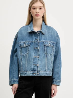 Hugo Blue kurtka jeansowa kolor niebieski przejściowa oversize 50541559