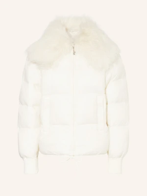 Hugo Blue Kurtka Kangurka Fuji Z Odpinanym Sztucznym Futrem weiss