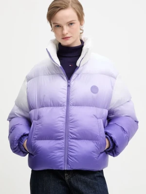 Hugo Blue kurtka kolor fioletowy zimowa oversize 50543604