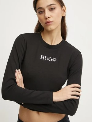 Hugo Blue longsleeve damski kolor czarny 50537288