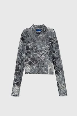 Hugo Blue longsleeve damski kolor szary z półgolfem 50517699