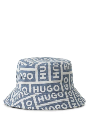 HUGO BLUE Męska czapka z daszkiem - Gyn-D Mężczyźni Bawełna niebieski|biały wzorzysty, L/XL