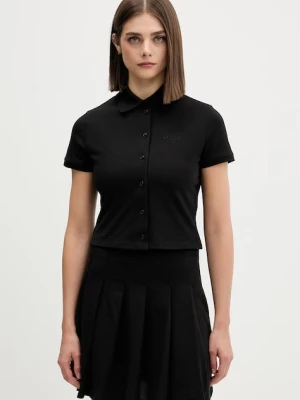 HUGO Blue polo damskie bawełniane z elastanem Darbican_B