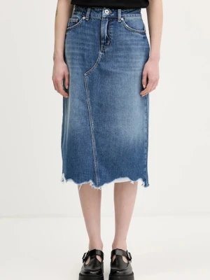 Hugo Blue spódnica jeansowa Gadele_B kolor niebieski midi prosta 50553062
