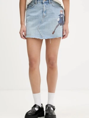 Hugo Blue spódnica jeansowa HUGO x Jujutsu Kaisen