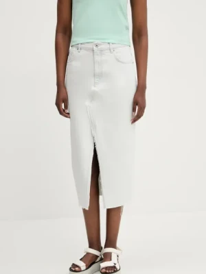 Hugo Blue spódnica jeansowa kolor niebieski midi prosta 50534746