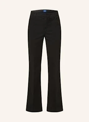 Hugo Blue Spodnie Bootcut Hizama schwarz