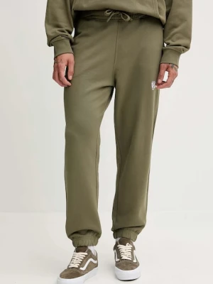 Hugo Blue spodnie dresowe bawełniane męskie kolor zielony z nadrukiem 50549779