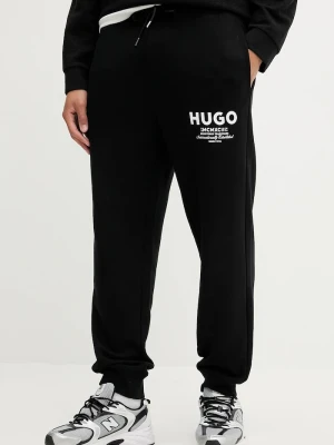 HUGO Blue spodnie dresowe męskie bawełniane Nevez czarny