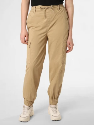 HUGO BLUE Spodnie - Hisune-1-D_B Kobiety Bawełna beżowy jednolity,
