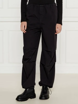 Hugo Blue Spodnie jogger Hafisa-1-D_B | Loose fit czarny