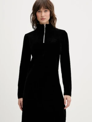 Hugo Blue sukienka welurowa Napensio_B