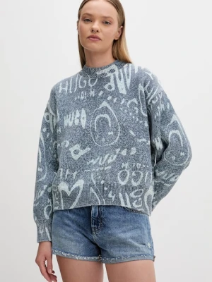 HUGO Blue sweter damski bawełniany Slicary_B