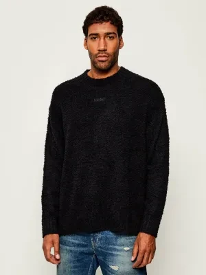 Hugo Blue Sweter Sanou | Relaxed fit | z dodatkiem wełny