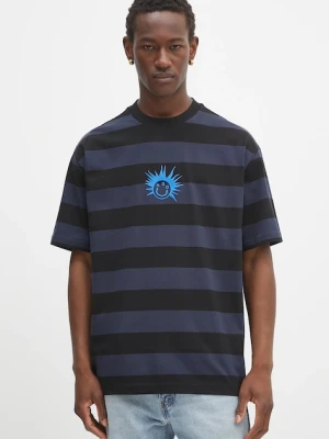 Hugo Blue t-shirt bawełniany męski kolor czarny wzorzysty 50543929