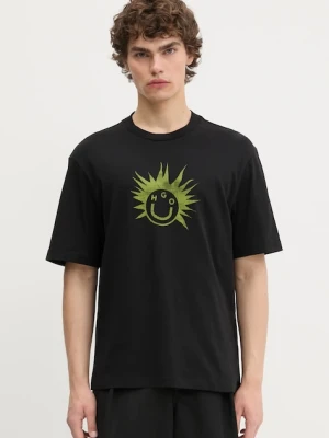 Hugo Blue t-shirt bawełniany męski kolor czarny z nadrukiem 50543485