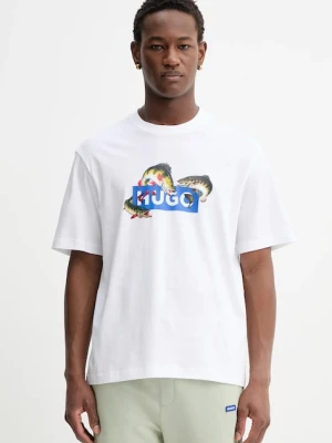 Hugo Blue t-shirt bawełniany Nalotrix