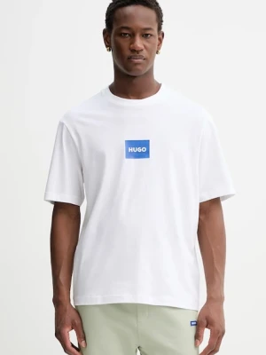 HUGO Blue T-shirt męski bawełniany Nayonix