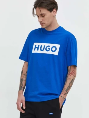Hugo Blue t-shirt bawełniany Nico