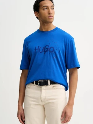 HUGO Blue t-shirt bawełniany Nierofix