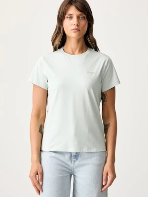 HUGO Blue T-shirt damski bawełniany Damatee_B zielony