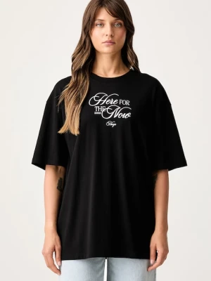 HUGO Blue T-shirt damski bawełniany Oversized Tee_B_15