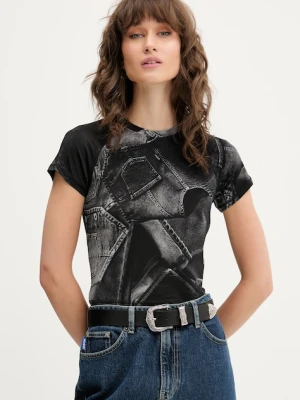 Hugo Blue t-shirt damski kolor czarny 50552585