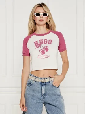 Hugo Blue T-shirt Dana | Cropped Fit