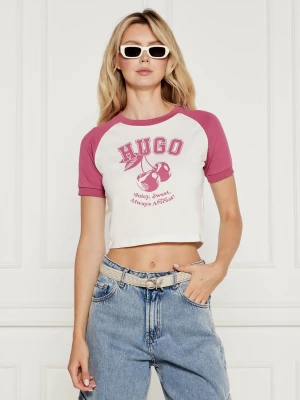 Hugo Blue T-shirt Dana | Cropped Fit