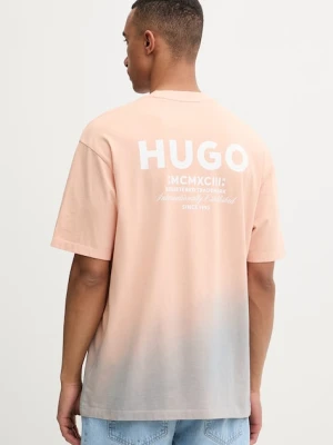 HUGO Blue t-shirt męski bawełniany Nalono_F