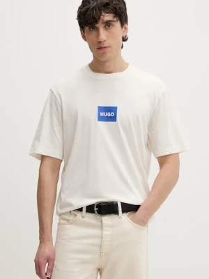 HUGO Blue T-shirt męski bawełniany Nayonix
