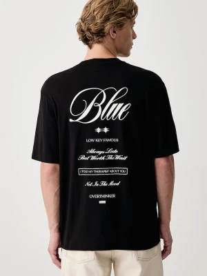 HUGO Blue T-shirt męski bawełniany Nobim czarny