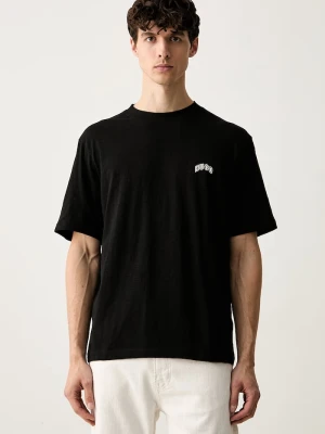 HUGO Blue T-shirt męski bawełniany Nowboi czarny