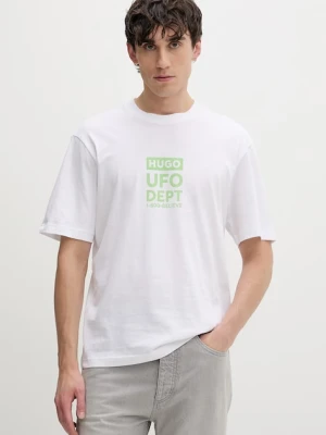 HUGO Blue t-shirt męski bawełniany Nufotee