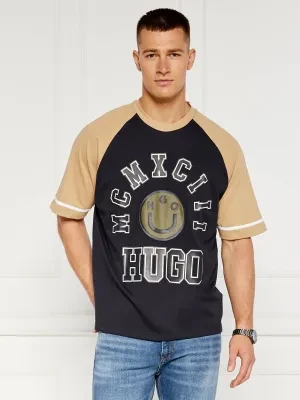 Hugo Blue T-shirt Nacamos | Relaxed fit